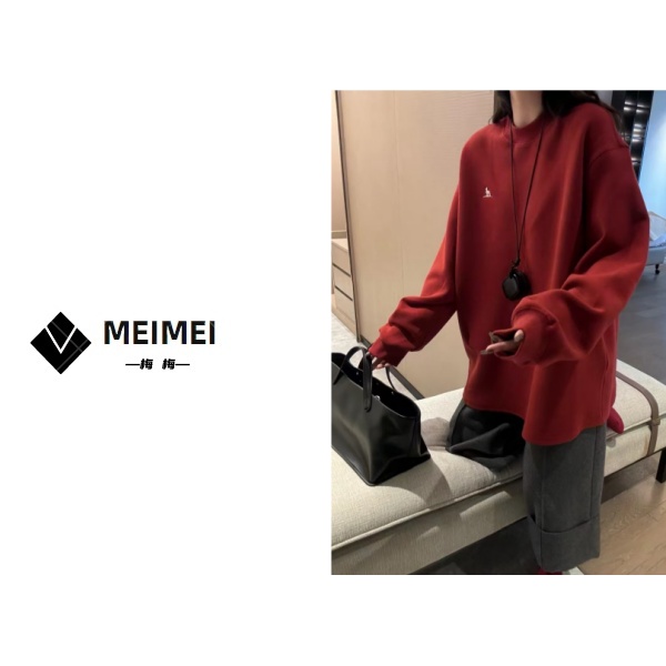XMM.《小麋鹿卫衣棉绒》秋冬新款时尚百搭洋气休闲小众长袖卫衣7778