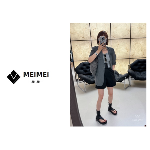 XMM.【女神短袖西装外套】夏季新款时尚百搭休闲宽松设计款外套936