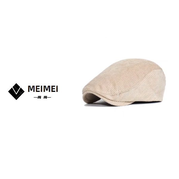 XIAMEIMEI.《灯芯绒贝雷帽》秋季新款文艺前进帽贝雷帽复古帽