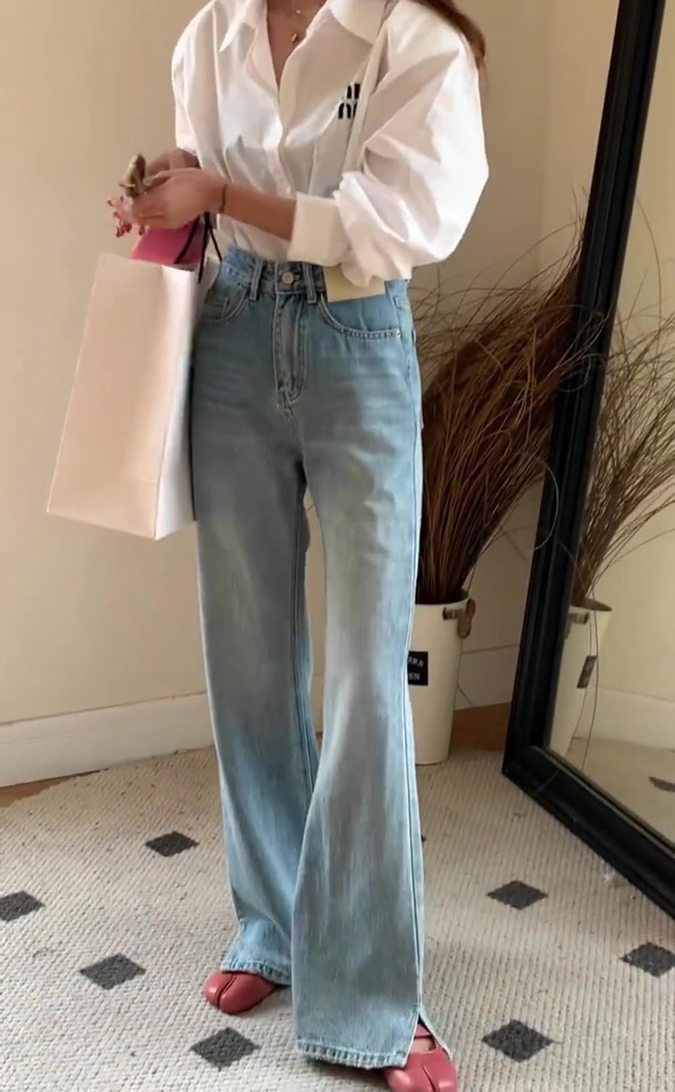 【AA家】800-999专柜高货牛仔裤孤品捡漏裤子显瘦高腰长裤腰秋冬