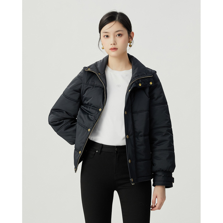 GIRDEAR/哥弟1400747新年保暖新雪丽高效暖绒可拆卸袖马甲棉服