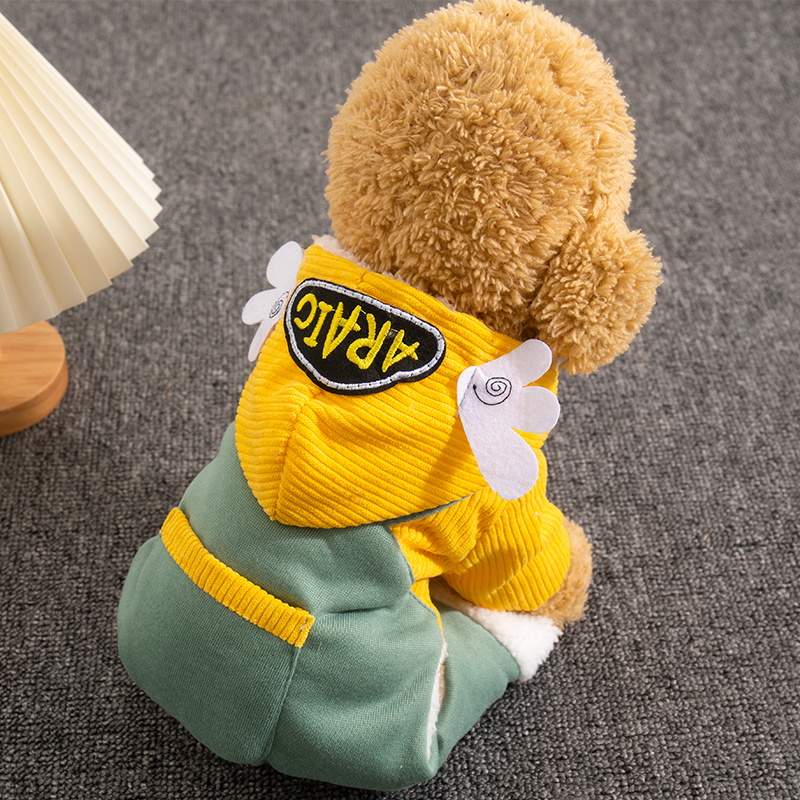 狗狗四脚衣秋冬款冬季加厚泰迪博美比熊小型幼犬宠物冬天新年衣服
