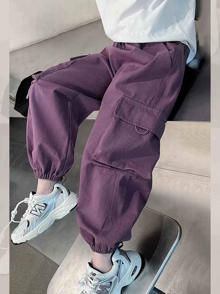 女童工装裤2025春秋装新款儿童春季外穿时髦长裤女孩洋气春装裤子