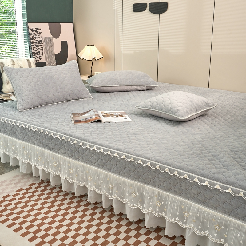 纯色牛奶绒儿童榻榻米床盖农村大炕盖防滑定制冬季加绒加厚土炕毯