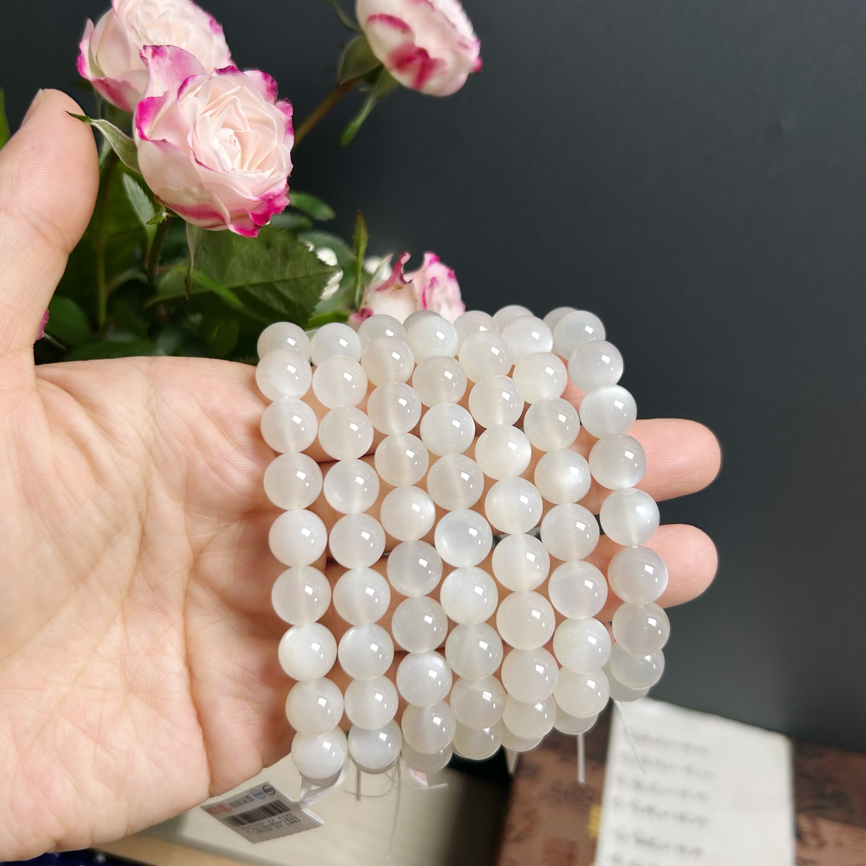 白月光-清禾珠宝天然白月光长石月光石成品手串