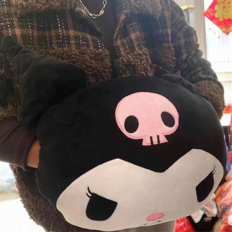 可爱日系库洛米玩偶抱枕暖手插手小恶魔靠垫毛绒玩具生日礼物女