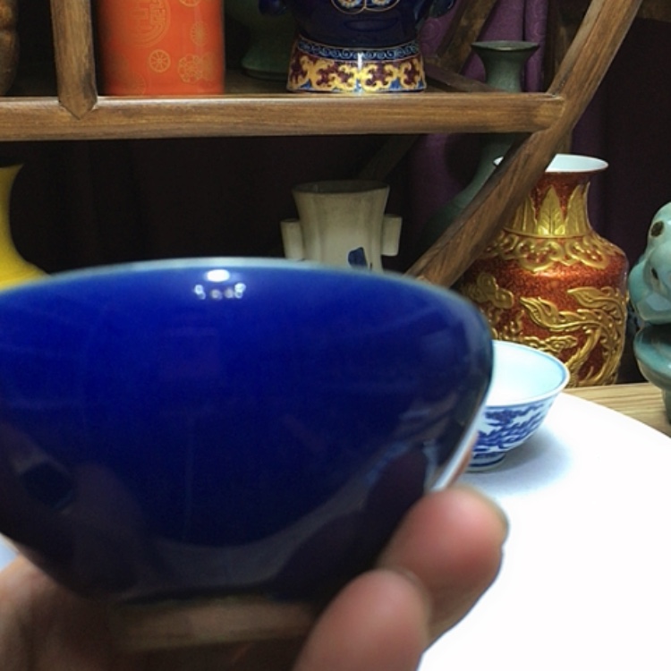【闪购商品】瓷钧窑茶盏，蓝色窑变