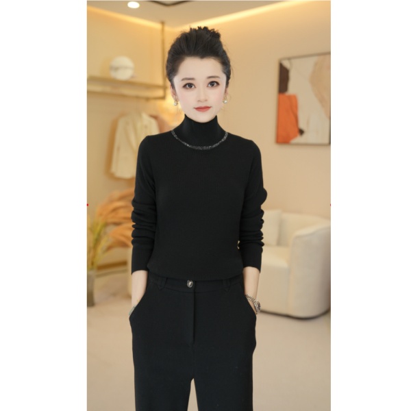 ClotheKlurd2024冬季时尚修身显瘦气质女士高品质羊毛高领针织衫