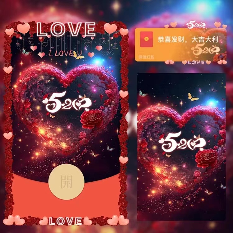 2024新年红包封面个性定制永久龙年春节祝福音乐动态皮肤vx序列号