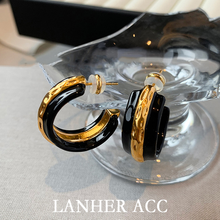 合金耳饰 【珐曼】法式复古ins小众设计耳环轻奢气质百搭耳饰1015