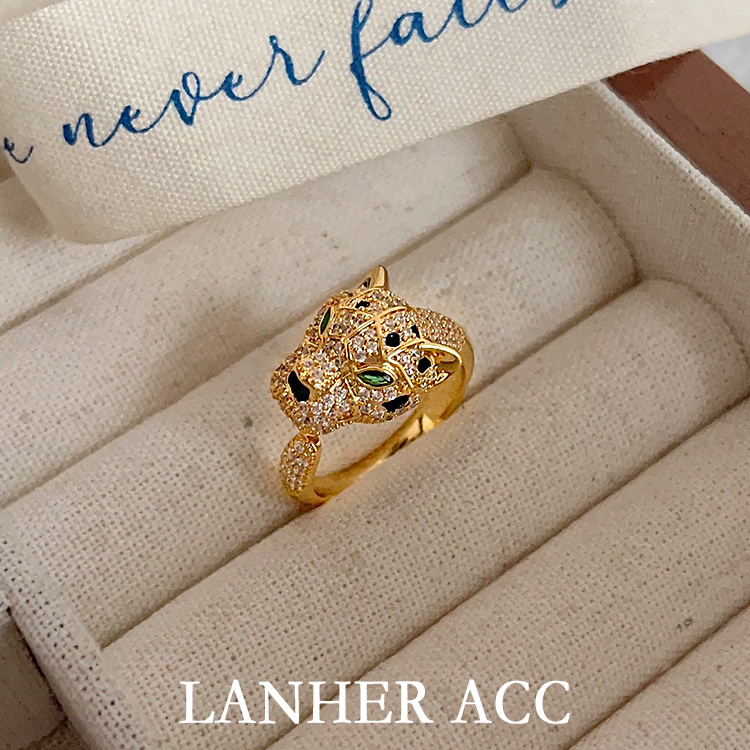 合金戒指 【豹子】小众原创设计感开口戒指个性百搭时尚指环1083