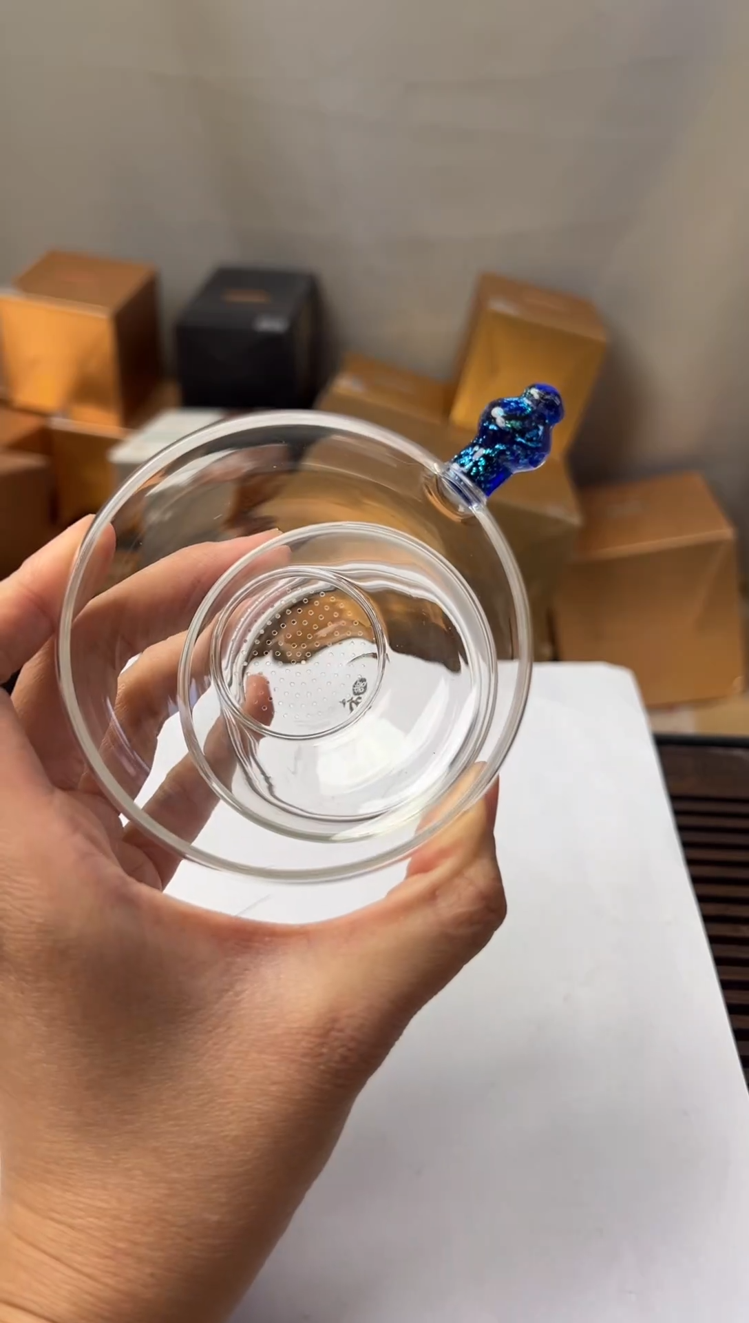【闪购商品】玻璃奉珠宝蓝激光