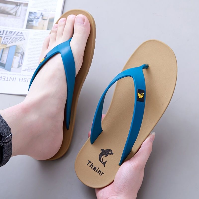 泰国拖鞋男橡胶人字拖原装进口天然乳胶不磨脚防滑防臭户外凉拖鞋