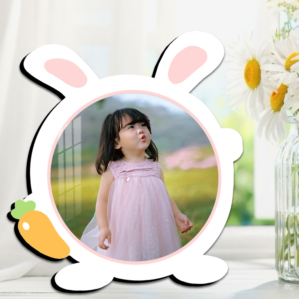 生活照片来图定制兔子相框摆台照片儿童DIY相片框礼物摆件照片框