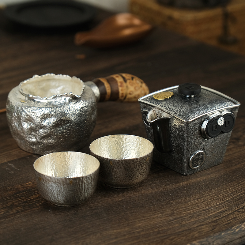 壶尔摩斯《米斗全套》一壶两杯一公道茶具套组中秋送礼足银999