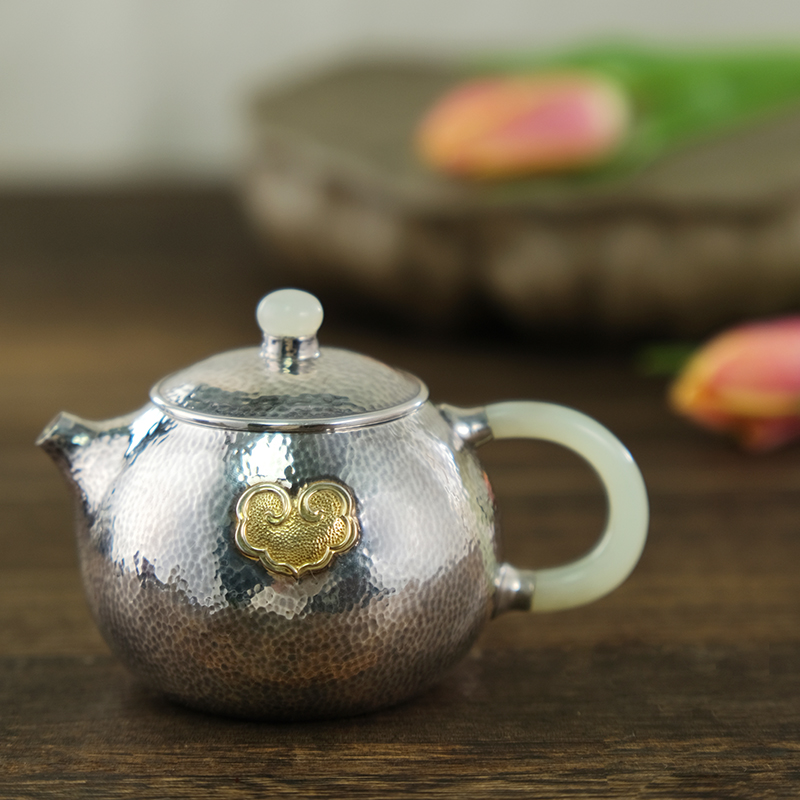 壶尔摩斯《如意西施》纯手工茶壶西施约130g 200cc家用茶器足银999