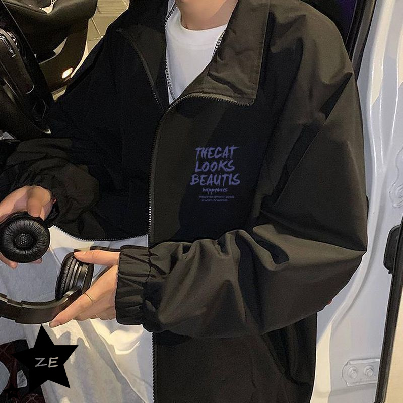 盐studio外套男学生港风帅气春秋季防风夹克百搭休闲宽松棒球服潮