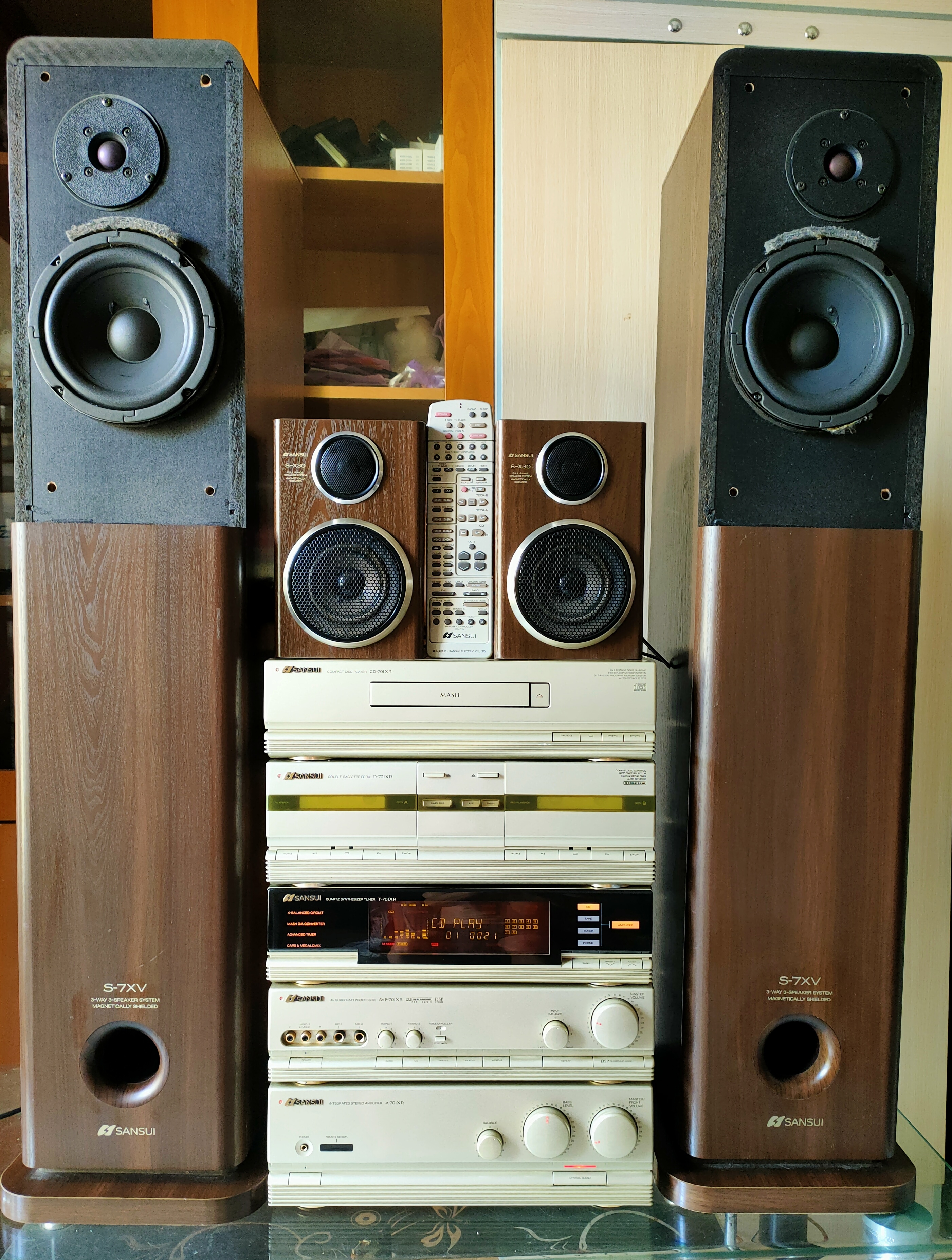 90新 SANSUI/山水 日产山水701组合音响大功率功放音质好运费自理