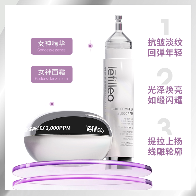韩国lefilleo丽菲欧女神套盒抗皱紧致肌肤提亮肤色  