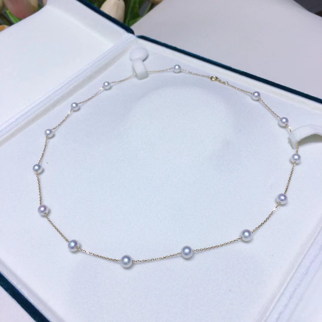 淡水无核白色仙女款满天星珍珠项链6-7mm 时尚