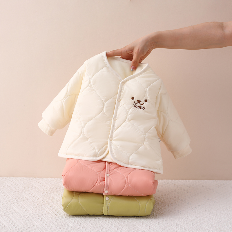 婴幼儿衣服男女宝宝秋冬季棉袄加厚加绒上衣新生儿夹棉外套外穿