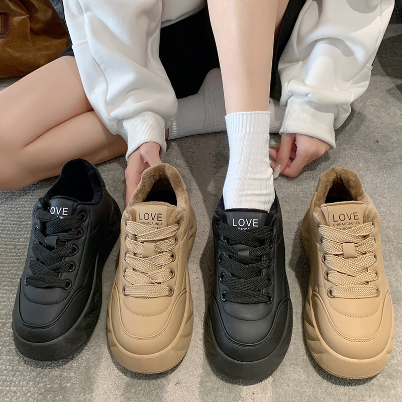 品牌女鞋厚底加绒冬季网红时尚百搭韩版女鞋