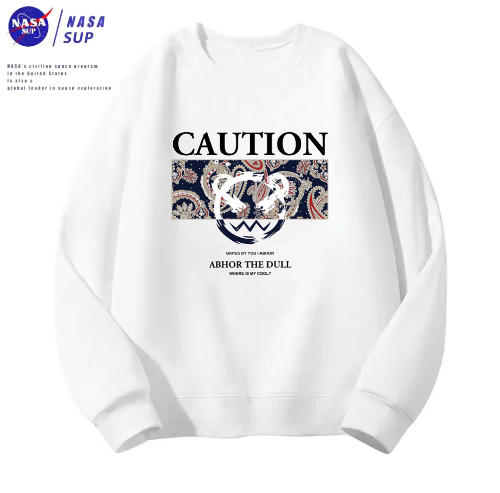 新时尚秋冬纯棉卫衣男女同款休闲百搭长袖圆领印花卫衣 鬼脸