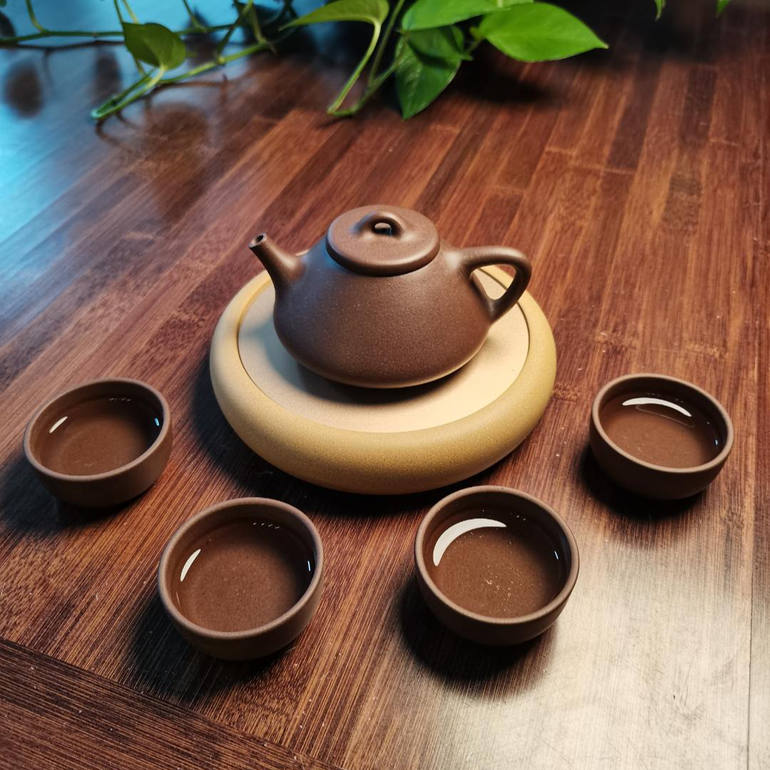 延长利永紫砂【子冶石瓢】手工精制中式紫砂壶精美茶壶品茗茶具茶道