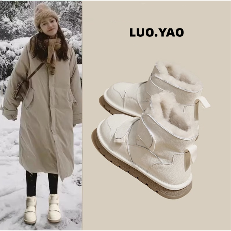 回力瑞雪地靴女冬季加绒加厚靴子2023新款平底防水防滑保暖棉鞋