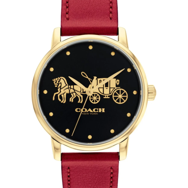 COACH/蔻驰36mm 女款腕表 石英表 黑盘马车14503848