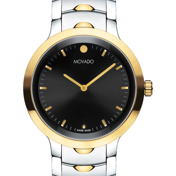 MOVADO/摩凡陀40mm 男款石英表 Stellar钢带 刻度  代