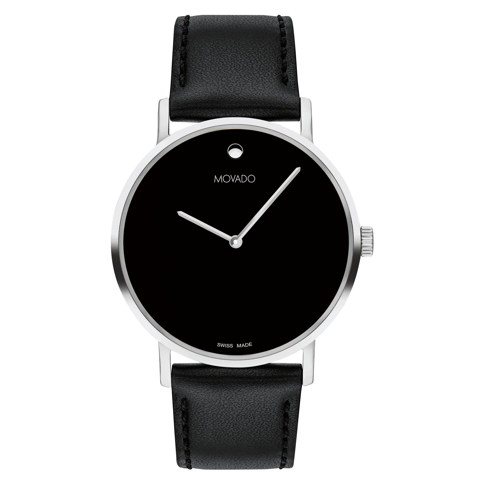 MOVADO/摩凡陀石英表 博物馆简约款 黑银 情侣款