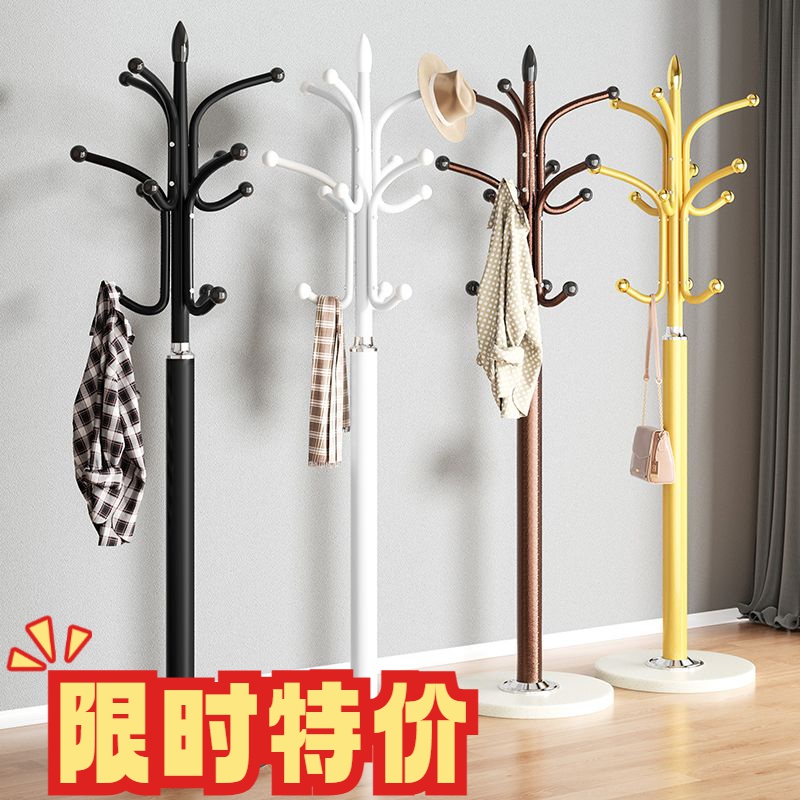 放衣服睡觉网红款衣帽架落地立式加粗加厚挂衣架轻奢家用挂包家用