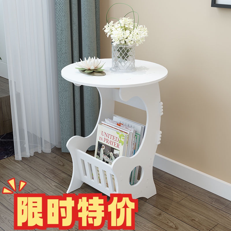 欧式阳台方桌茶几卧室家用小桌子小圆桌圆形咖啡厅桌角几沙发家用