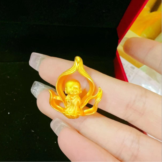 合金吊坠 火焰宝宝佛 精美