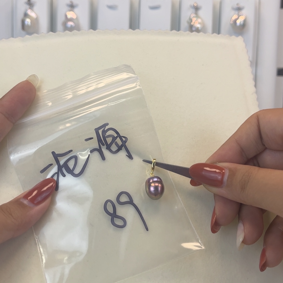 淡水珍珠吊坠(不含链)银S925镶嵌沧**粟