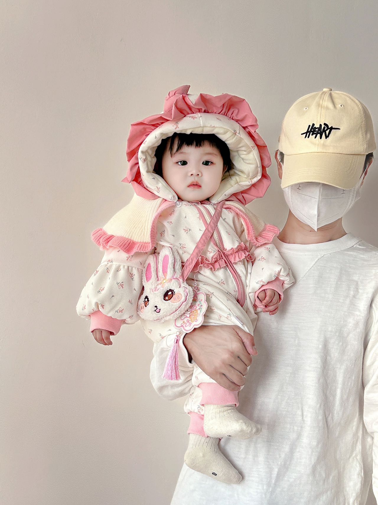 【灿宝家】国风披肩加绒加厚连体婴儿冬款衣服超萌公主可爱爬服外出