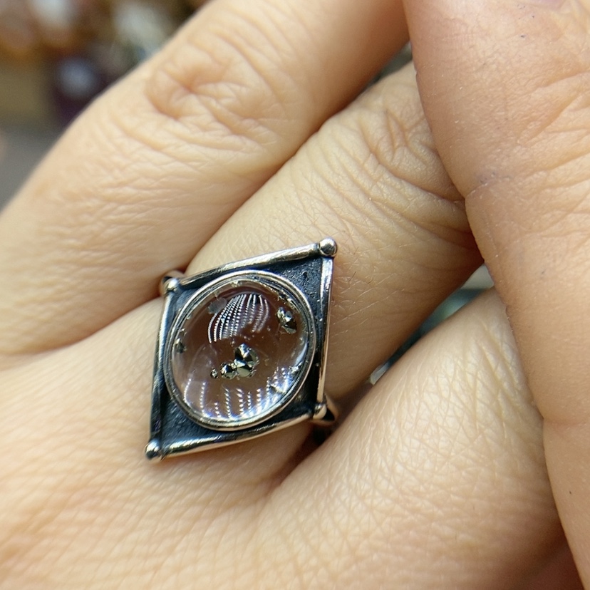 【闪购商品】水晶戒指银S925镶嵌婷*~