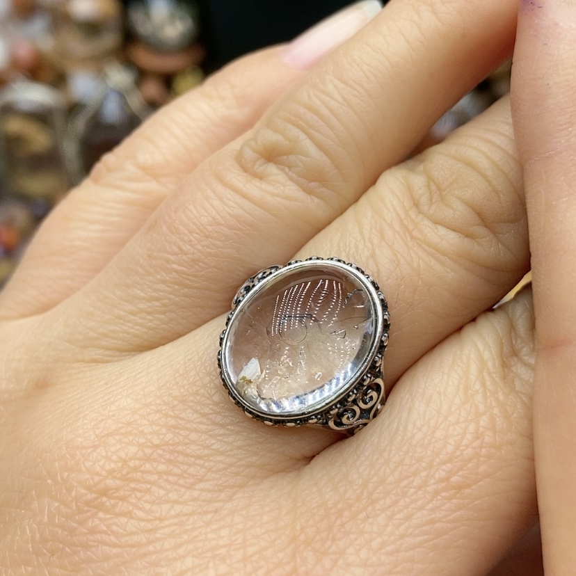 【闪购商品】水晶戒指银S925镶嵌锦**红