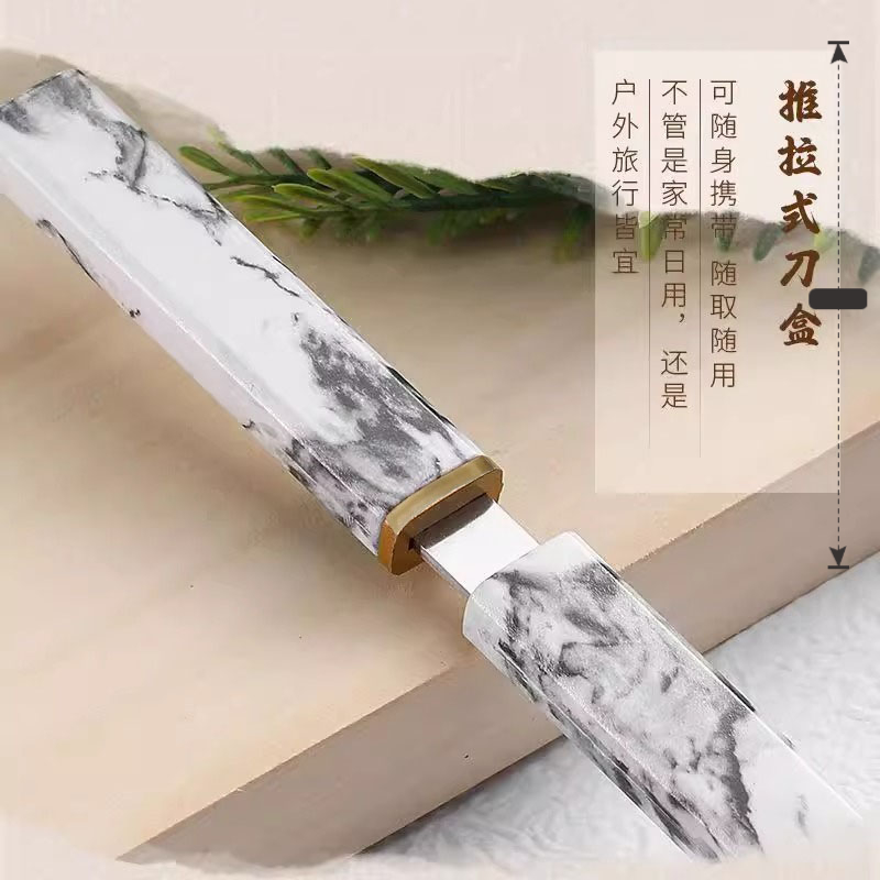 水墨风家用水果刀户外便携切水果拆箱多用途防身小刀锋利削皮切肉