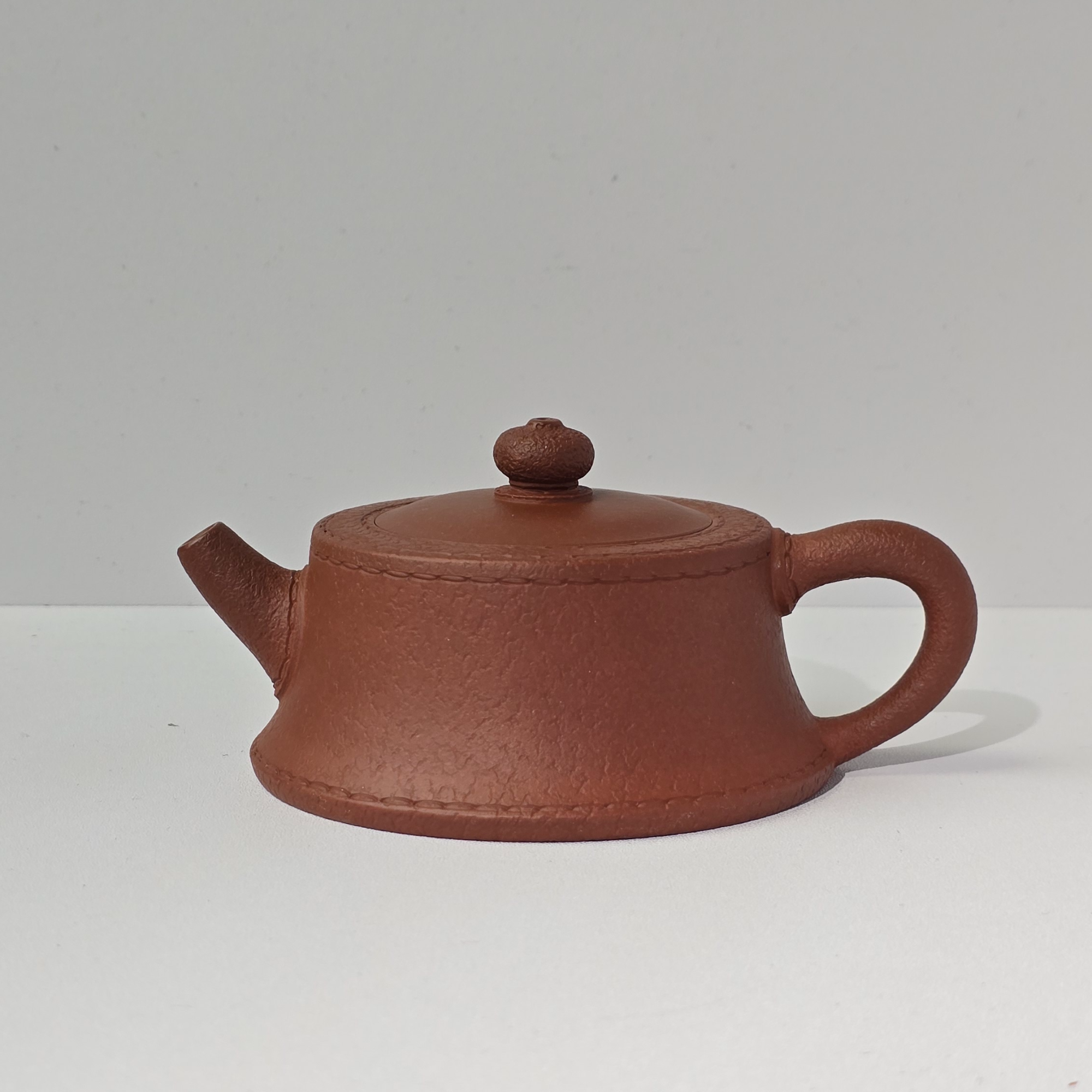 泡趣|特殊高货【柱础】紫砂壶，红皮龙，220cc