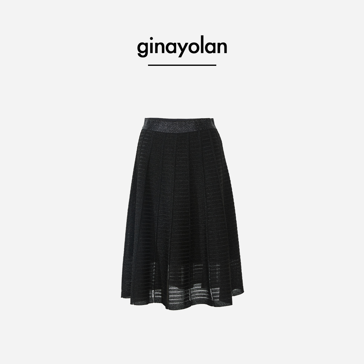 GINAYOLAN/瑾颜【本命裙】意大利进口水晶纱显瘦A字裙GY4258
