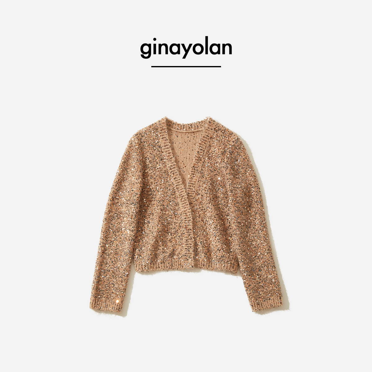 GINAYOLAN/瑾颜【奢系列】原创设计重工珠片针织衫GY4322/GY4326