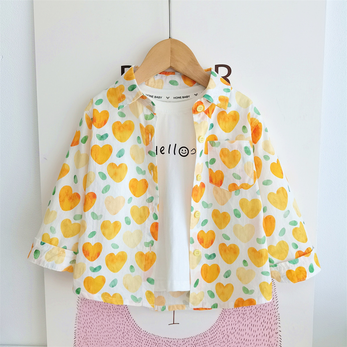 2025春秋装新款洋气男童女童纯棉长袖衬衫上衣小童装儿童宝宝衬衣