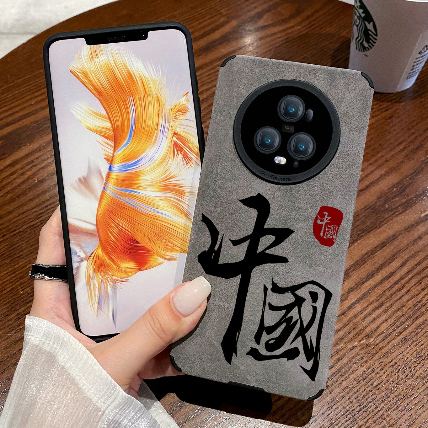 翻毛皮荣耀Magic5Pro手机壳国潮文字X40新款X50Magic4至臻版90pro
