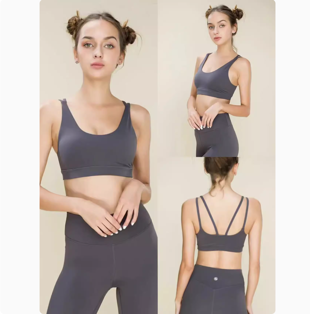 LEANAYOGA2006+3806丽娜瑜伽普拉提裸感服防震聚拢九分裤套装高腰