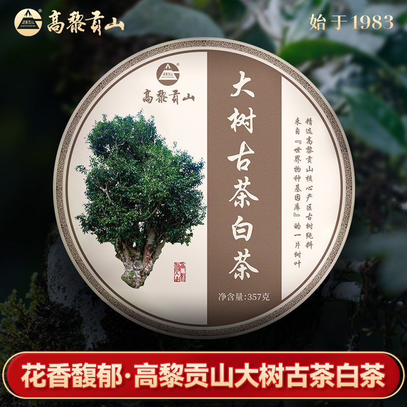 高黎贡山 2024年大树古茶白茶357克饼 云南古树白茶老树纯料