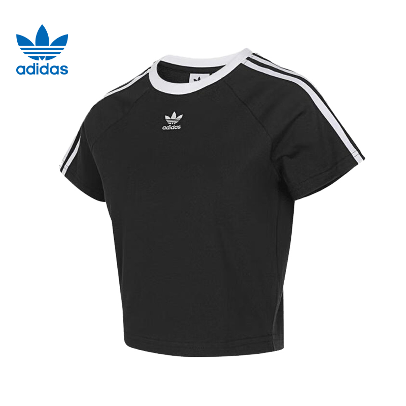 Adidas/阿迪达斯三叶草女子运动时尚休闲圆领短袖T恤JC8703