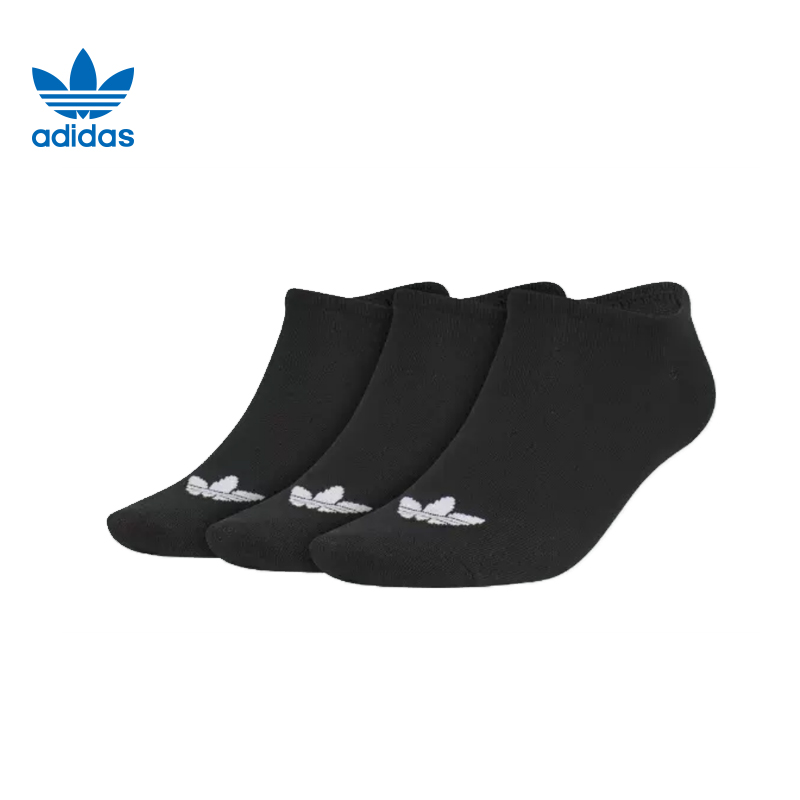 Adidas阿迪达斯官网三叶草男女袜运动休闲袜袜子三双装JC9284