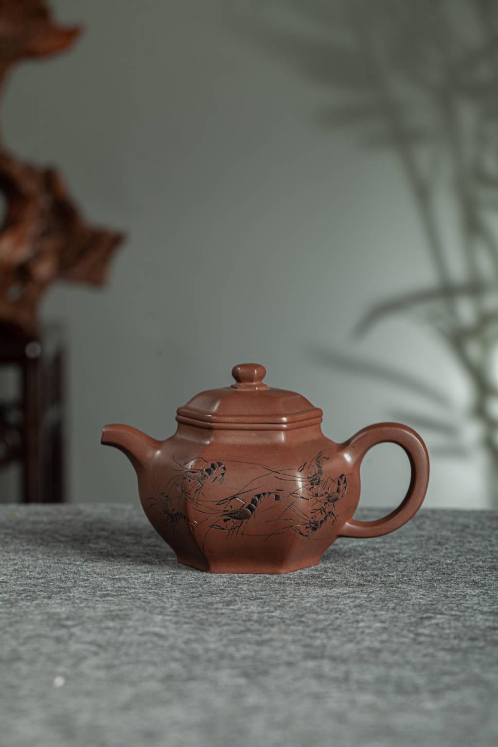 塑方斋紫砂莲子壶350CC原矿底糟青全手工制作高端茶具